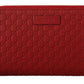 Elegant Leather Zip Wallet in Ravishing Red