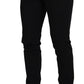 Black Cotton Stretch Mens Formal Dress Pants