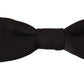 Elegant Black Silk Bow Tie