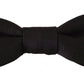 Elegant Black Silk Bow Tie