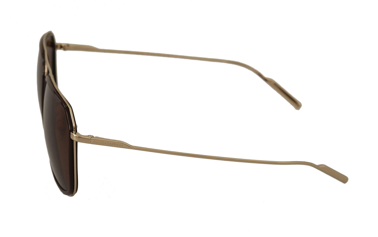 Elegant Gold Frame Brown Lens Sunglasses