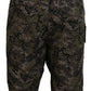 Elegant Military Print Cotton Shorts