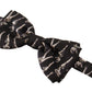 Elegant Black and White Silk Bow Tie