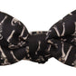 Elegant Black and White Silk Bow Tie