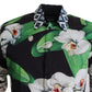 Multicolor Floral Slim Gold Formal Shirt
