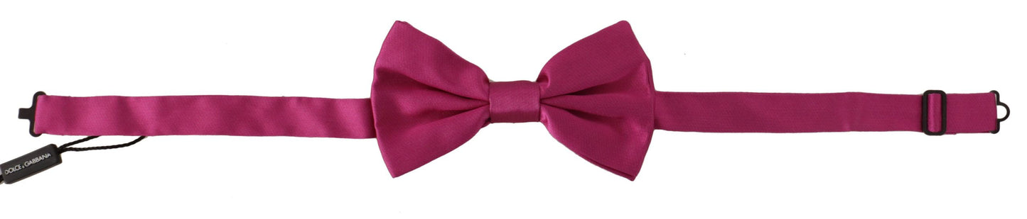 Elegant Pink Silk Bow Tie