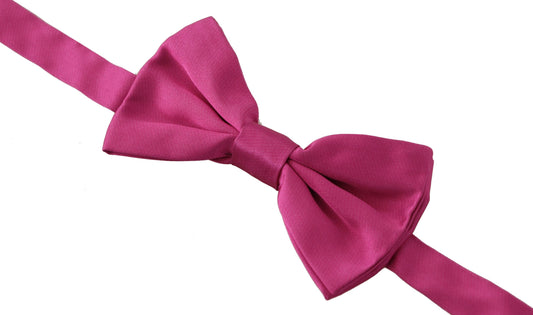 Elegant Pink Silk Bow Tie