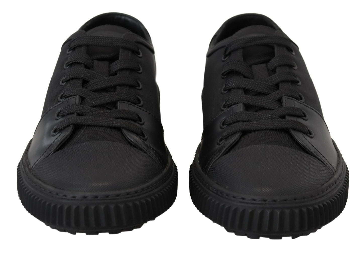 Elegant Black Nylon Low-top Sneakers