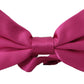 Elegant Pink Silk Bow Tie