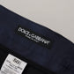 Blue Cotton Slim Trousers Chinos Pants