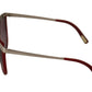 Chic Silver Maroon Sunglasses for Her