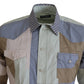 Multicolor Cotton Patchwork Slim Shirt