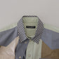 Multicolor Cotton Patchwork Slim Shirt