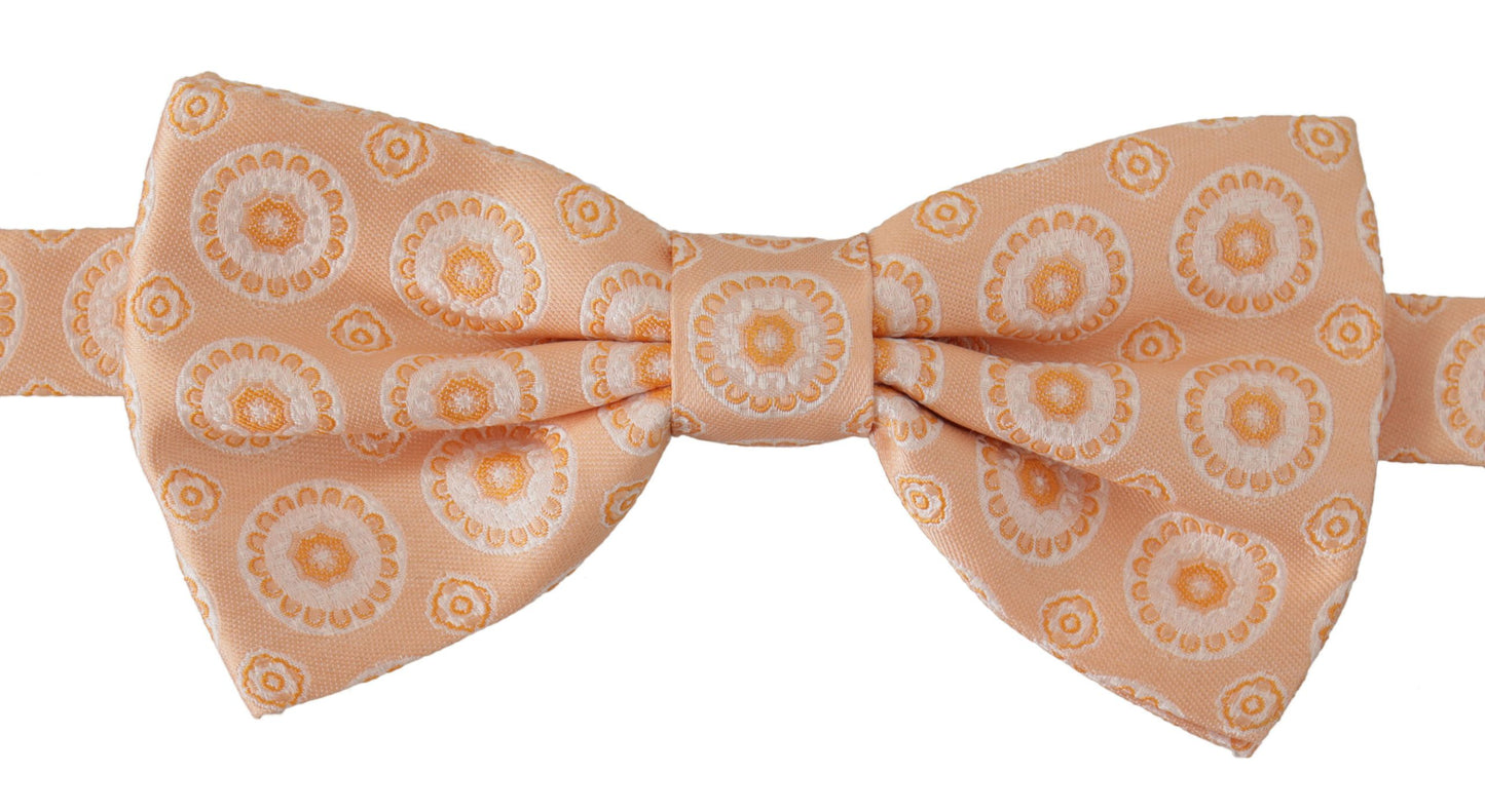 Elegant Silk Orange Bow Tie