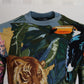 Jungle Embroidered Wool-Silk Sweater