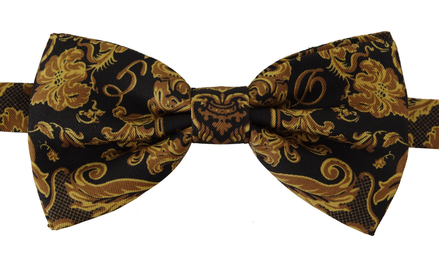 Elegant Silk Charcoal Bow Tie