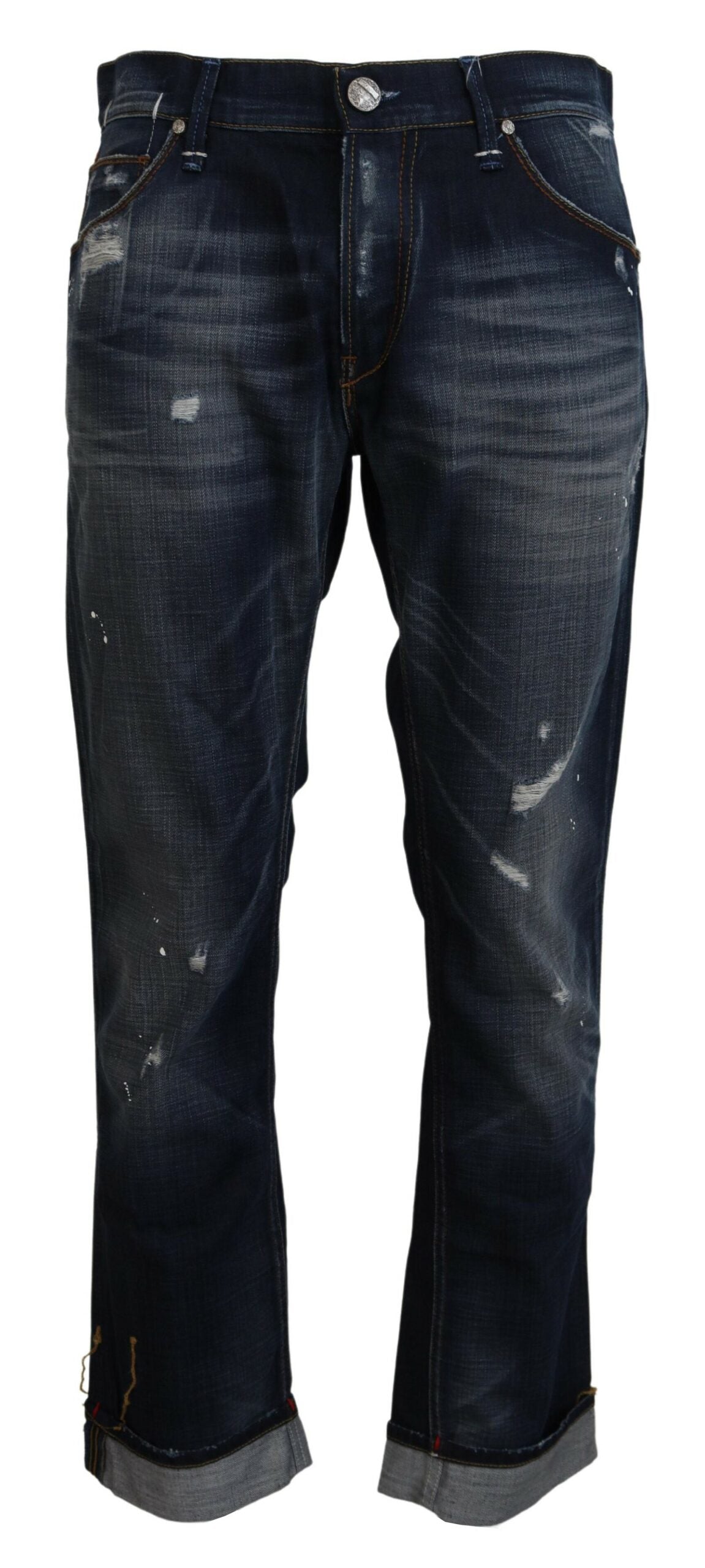 Elegant Regular Denim Blue Washed Jeans