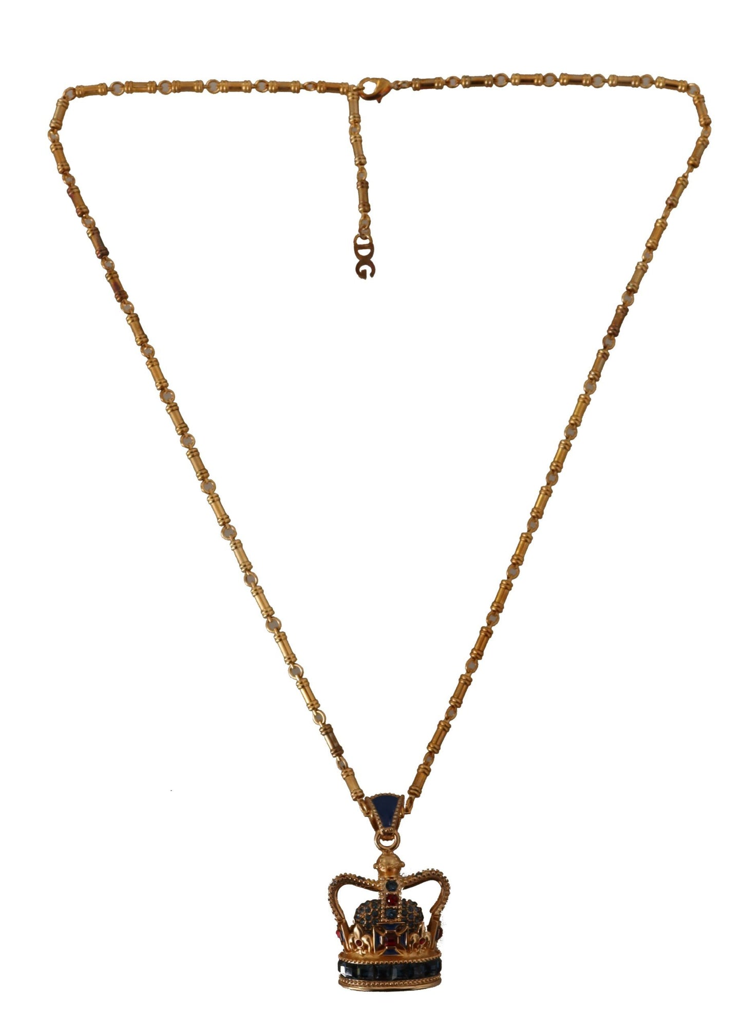 Regal Crown Pendant Necklace in Gold