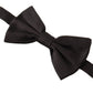 Elegant Silk Black Bow Tie