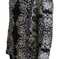 Blue Silk Floral Baroque Satin Casual Shirt