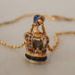 Regal Crown Pendant Necklace in Gold