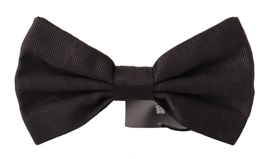 Elegant Silk Black Bow Tie