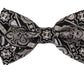 Elegant Silk Black and White Bow Tie