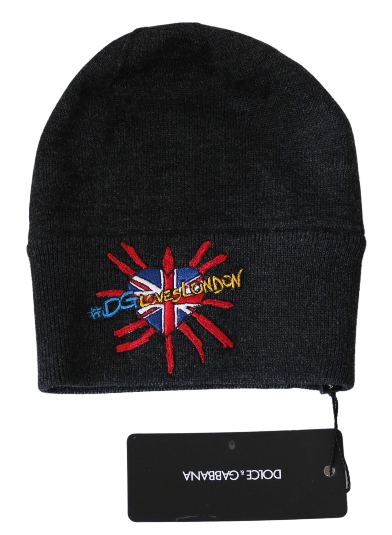 Elegant Black Wool Beanie with Iconic Patch