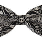 Elegant Silk Black and White Bow Tie