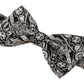 Elegant Silk Black and White Bow Tie