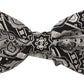Elegant Silk Black and White Bow Tie