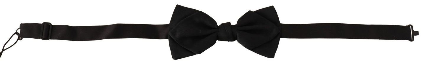 Elegant Black Silk Bow Tie for Men