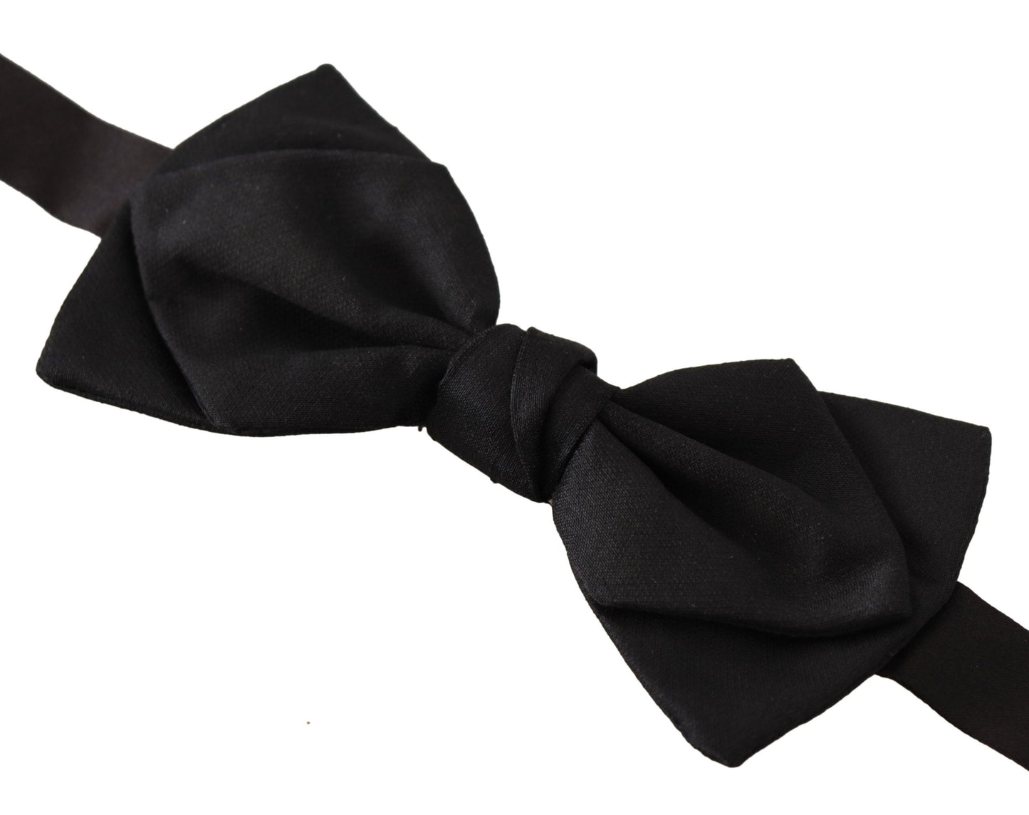 Elegant Black Silk Bow Tie for Men