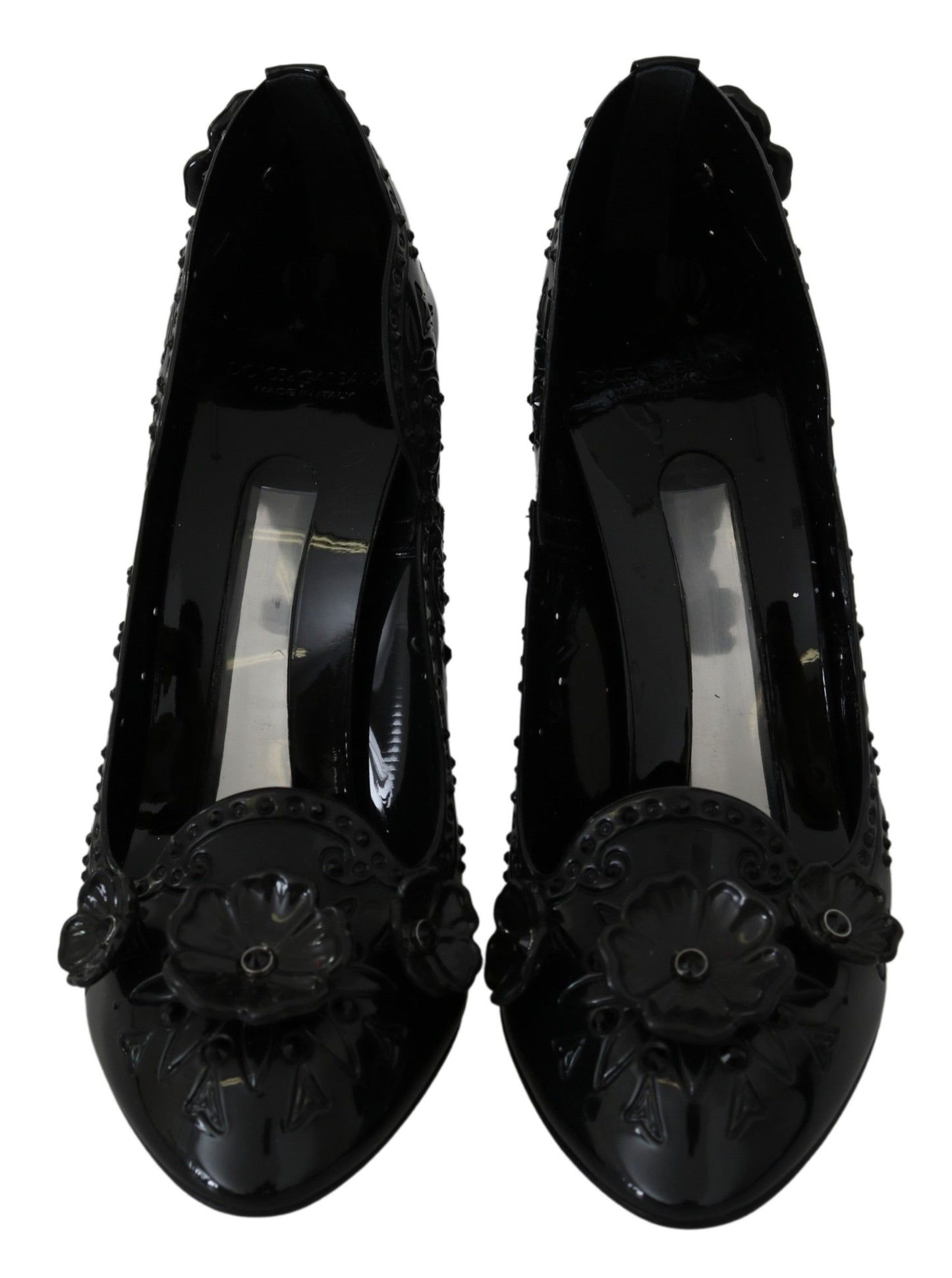 Black Floral Crystal CINDERELLA Women's Shoes