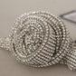 Elegant Crystal Choker Necklace - Silver
