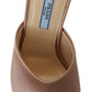 Elegant Beige Leather Heels Sandals