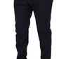 Blue Wool Chino Formal Pants