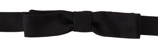 Elegant Silk Black Bow Tie