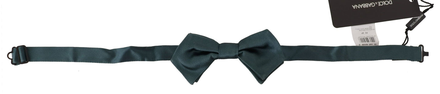 Elegant Green Silk Bow Tie