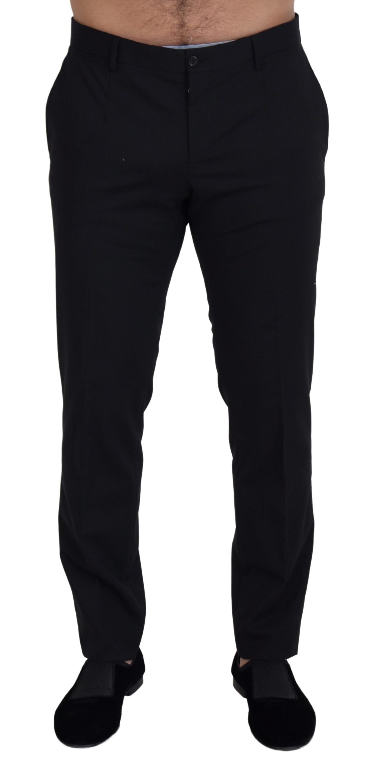 Black Wool Chino Formal Pants