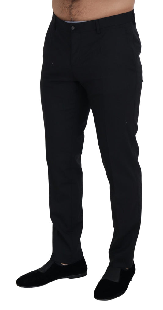 Black Wool Chino Formal Pants