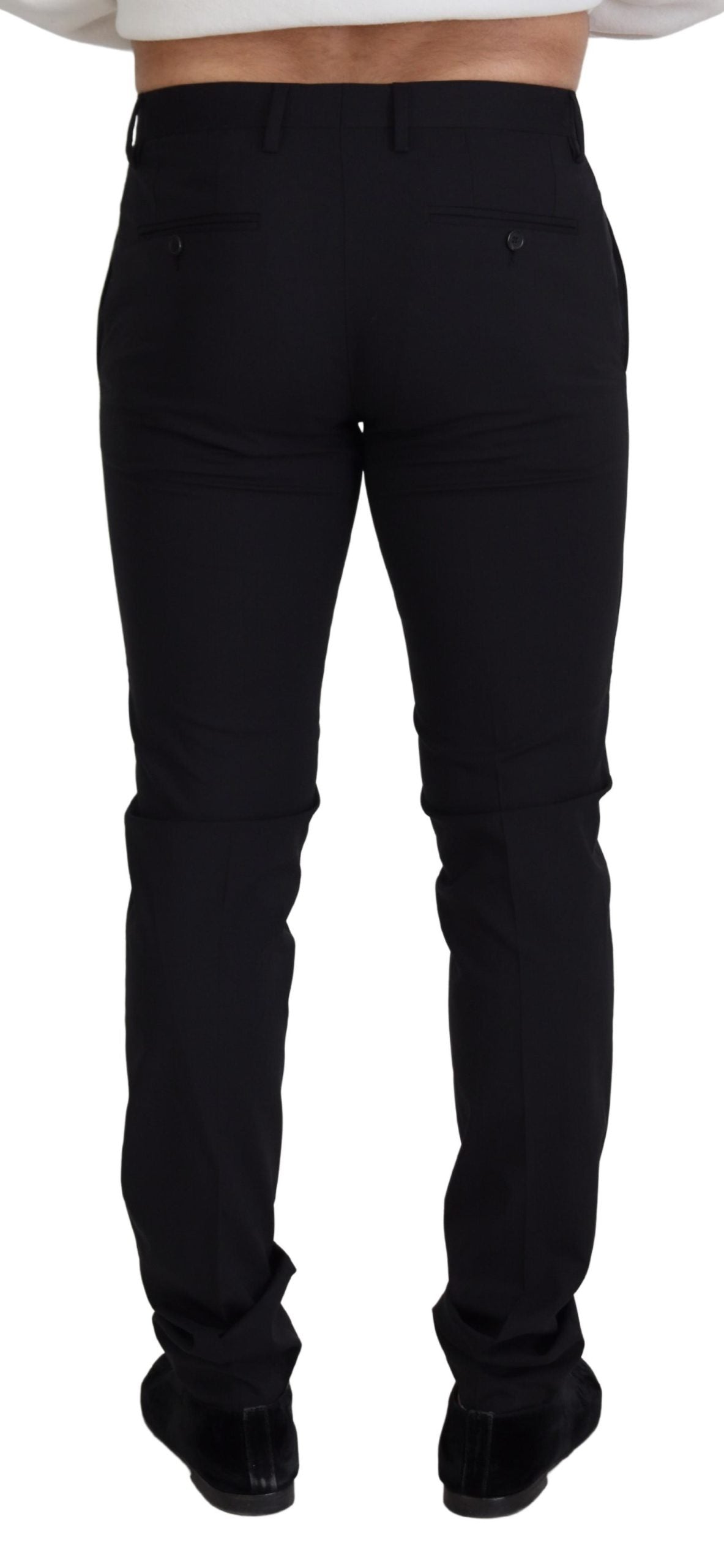 Black Wool Chino Formal Pants