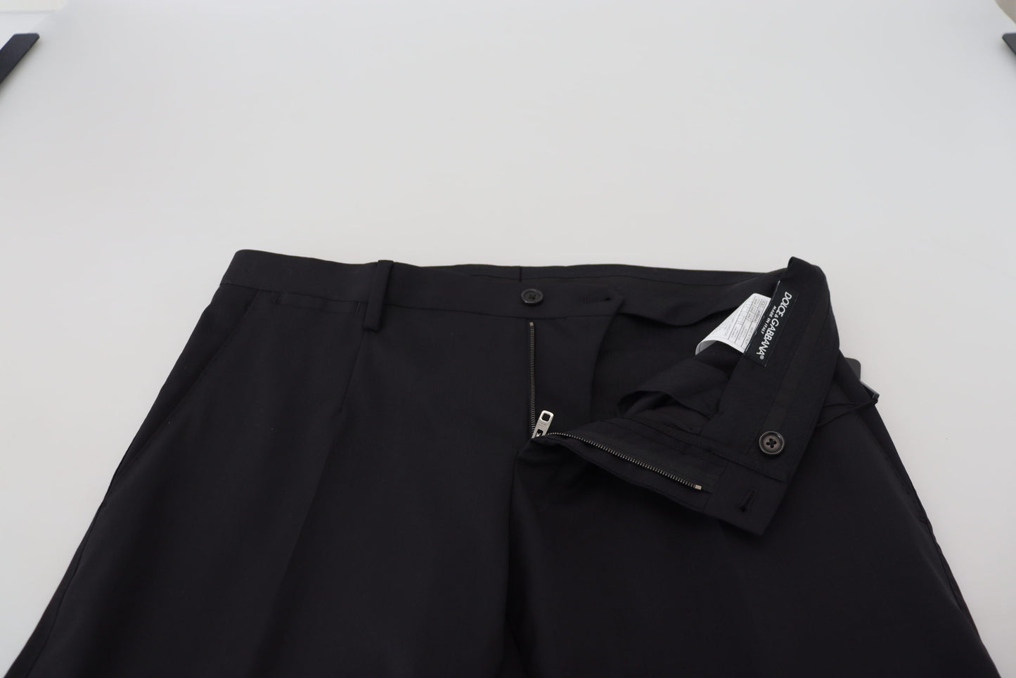 Black Wool Chino Formal Pants