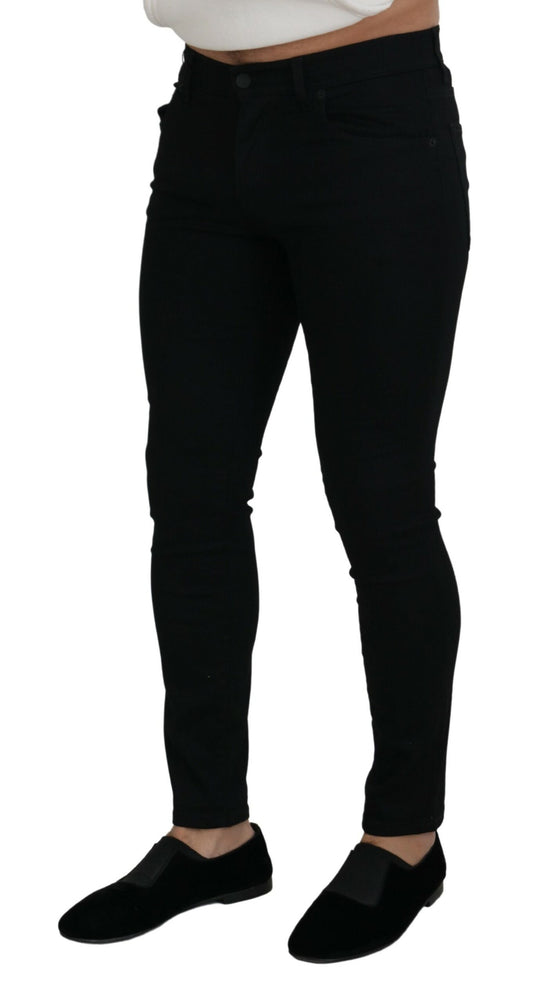 Chic Black Denim Pants - Exquisite Craftsmanship