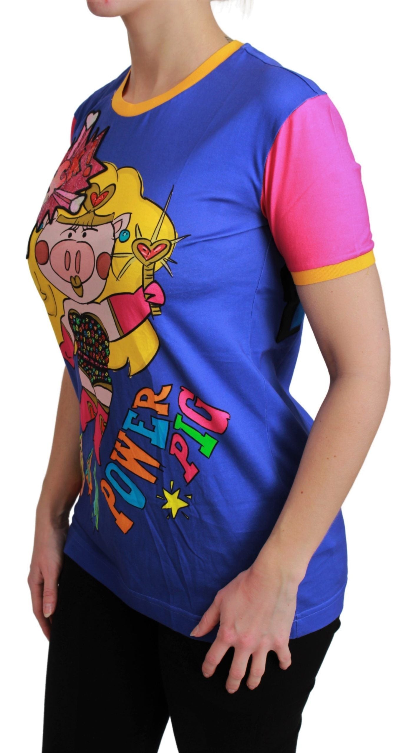 Purple PIG SUPERGIRL Top Cotton T-shirt