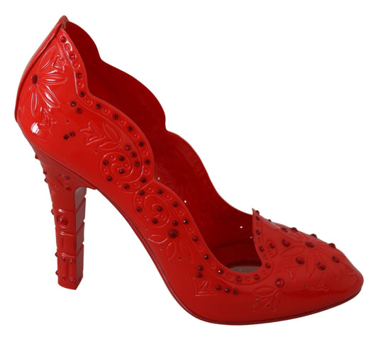 Red Crystal Cinderella Pumps