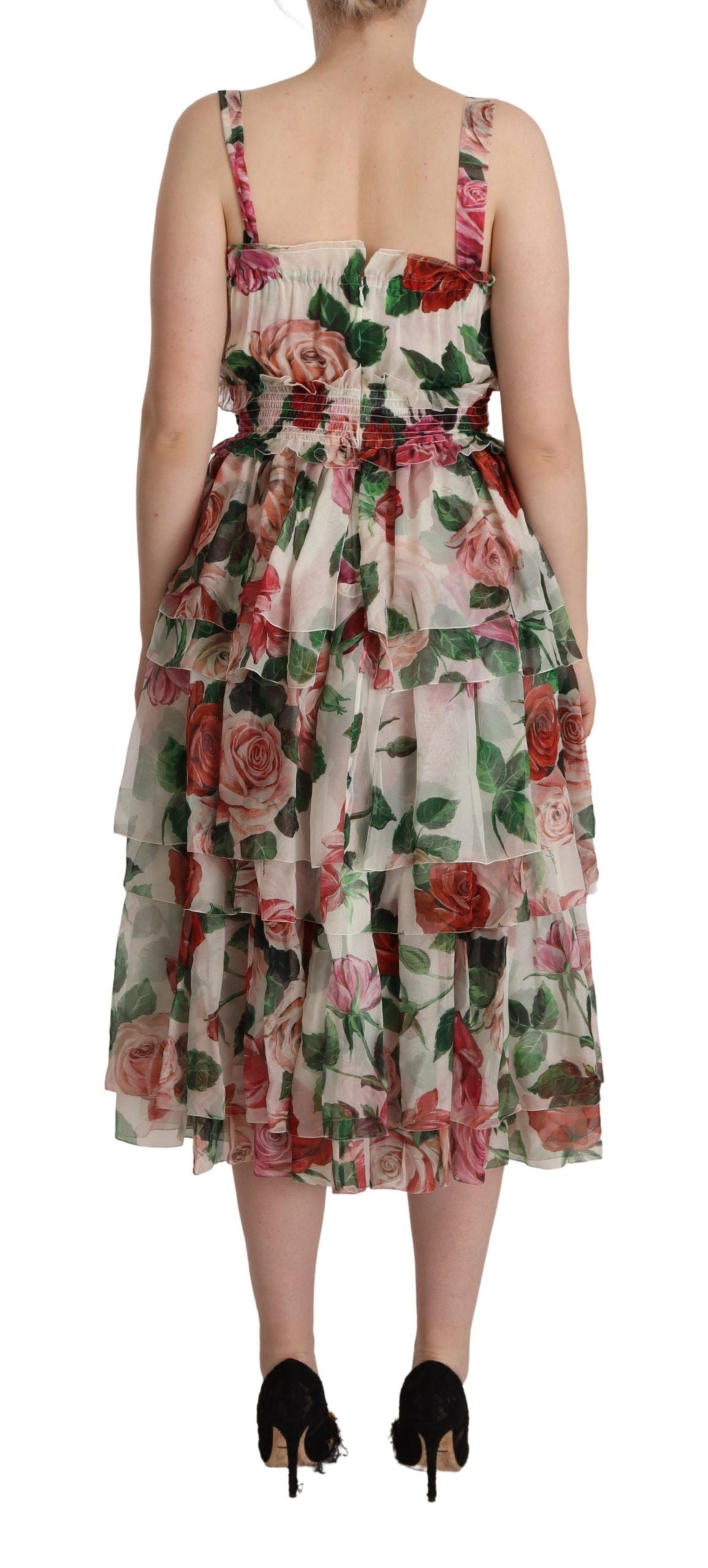 Elegant Floral Silk Maxi Dress