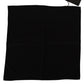 Black 100% Silk Square Handkerchief Scarf