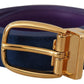 Elegant Suede Leather Belt in Blue