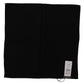 Black 100% Silk Square Handkerchief Scarf